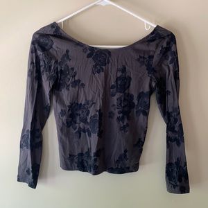 American Eagle floral crop top size small